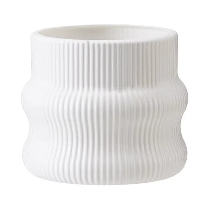 Petit pot de fleurs en plastique imitation céramique, blanc simple, pour plantes succulentes, orchid