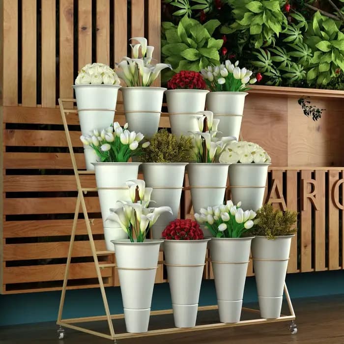 Lot de 12 supports de présentation pour fleurs