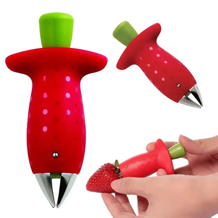Trancheur de fraises, cordeur de fraises, décortiqueur de fraises, dissolvant de tiges de feuilles de fruits, outils de gâteaux à salade, accessoires de gadgets de cuisine