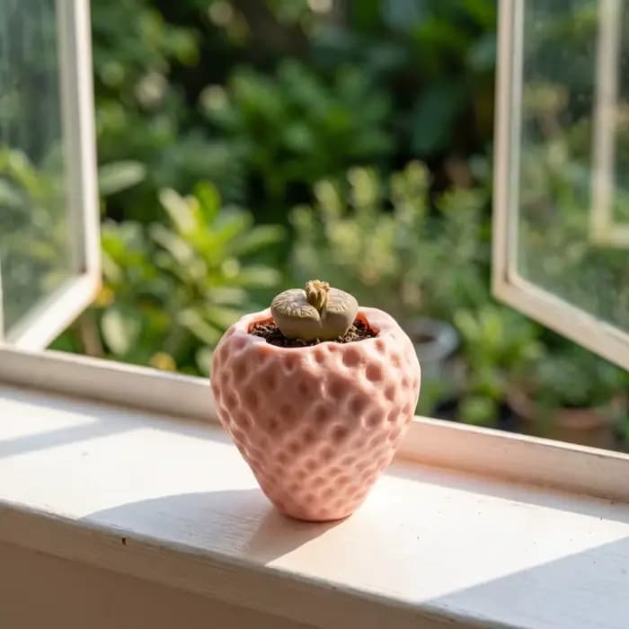 Pot de fleurs amusant imprimé en 3D en forme de fraise