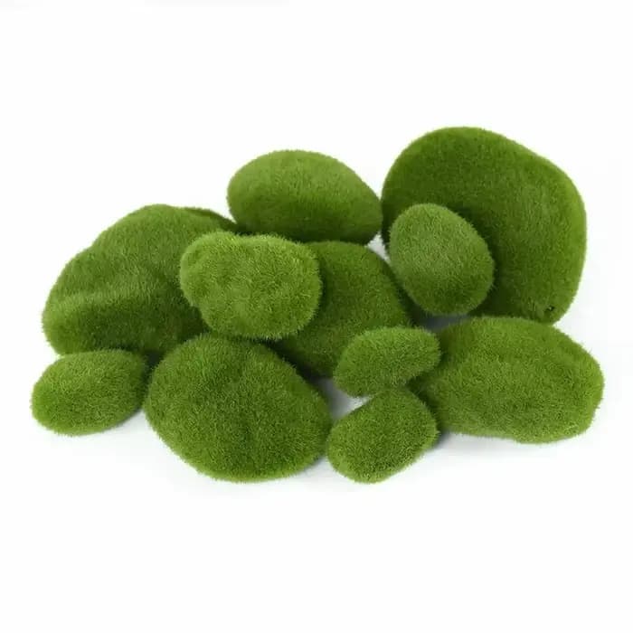 Fausse plante verte artificielle pour décoration de pot de fleur, pierre de mousse de simulation, bo