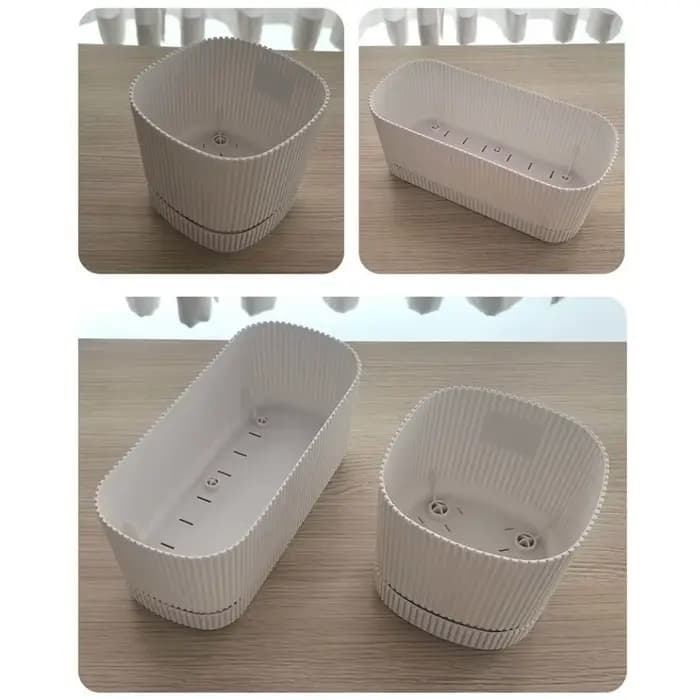 Pot de fleurs auto-arrosant à double couche avec trou de drainage