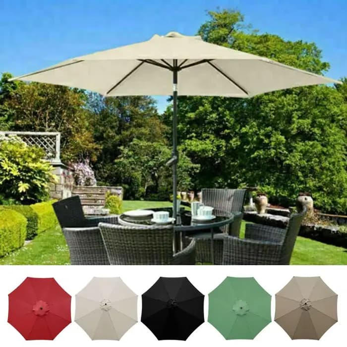 2/2.7/3m Protection UV Parasol Parasol Parapluie De Jardin De Couverture de Couverture De Parapluie