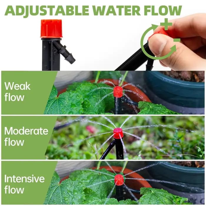 Paquet de 60 émetteurs d'irrigation goutte à goutte pulvérisations pour tube d'irrigation goutte à g