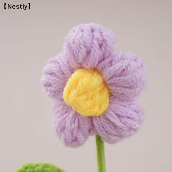 Joli pot de fleurs au crochet tressé à la main