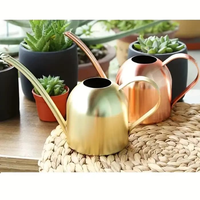 Pot d'arrosage en acier inoxydable, 1 pièce, ponçage en cuivre, sable, or, plantes de jardin, buse à