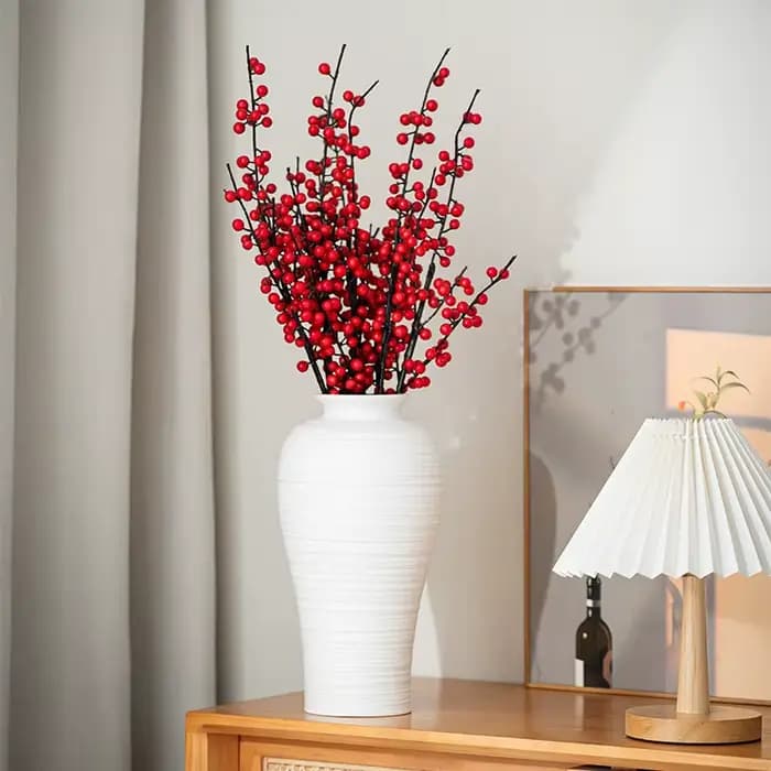 Vases en céramique, Design rond blanc