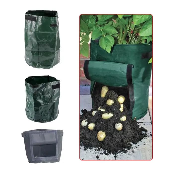 Sac de plantation de pommes de terre avec couvercle rabattable