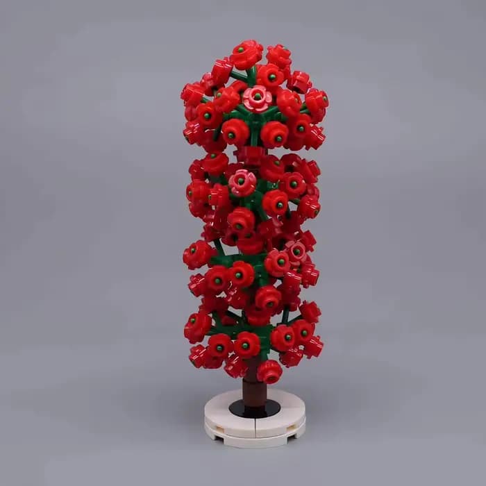 MOC – plantes vertes urbaines, hortensia et arbre arc-en-ciel, décoration de jardin de mariage, bloc