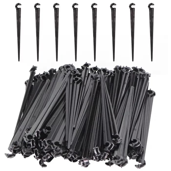 Piquets de Support d'irrigation goutte-à-goutte pour tuyau de 1/4 pouces, crochet en forme de C, Sup