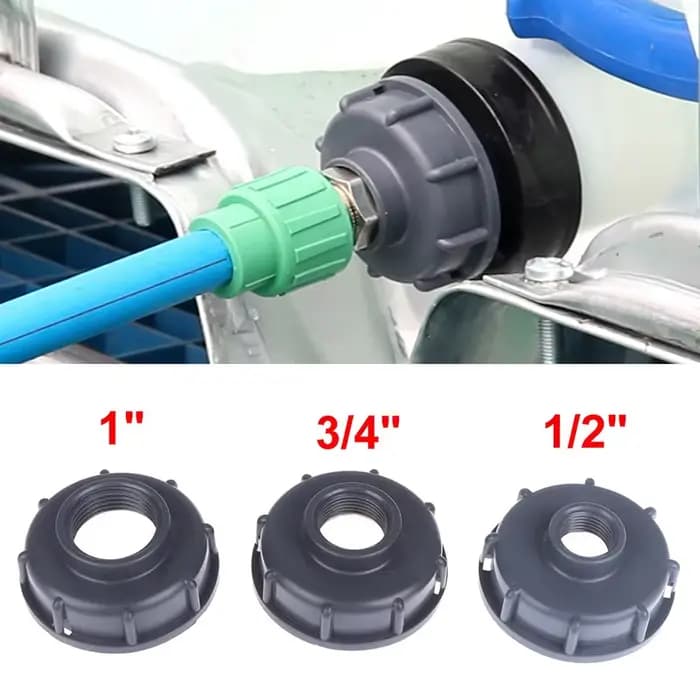 Raccords durables pour réservoir IBC, capuchon fileté grossier S60X6, filetage femelle 60 mm vers ad