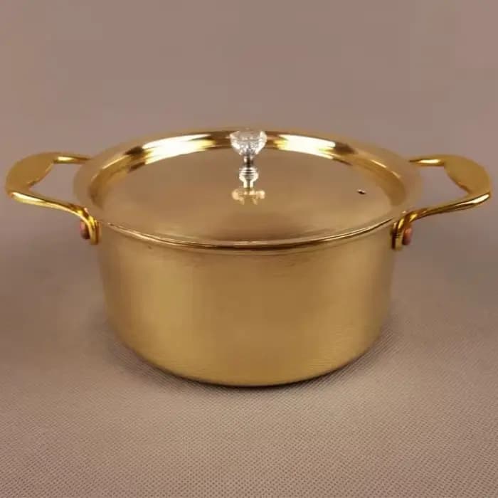 Pot en laiton Vintage, Pot alimentaire épaissi