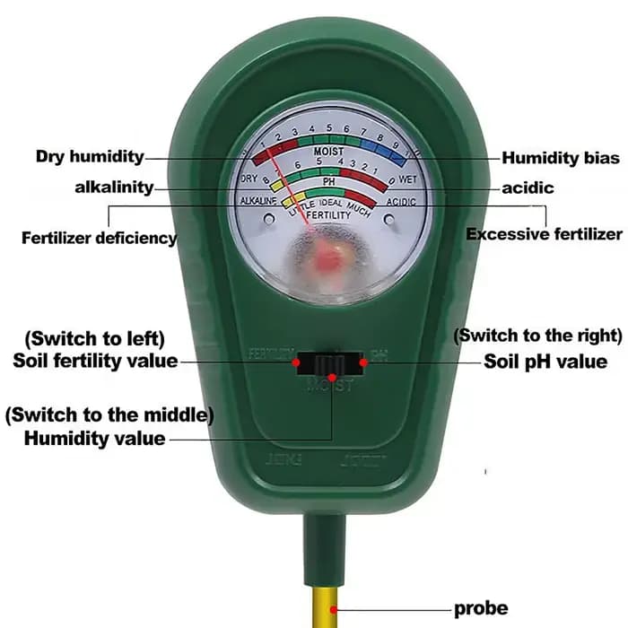 Ph-mètre d'humidité du sol pour plantes de jardin