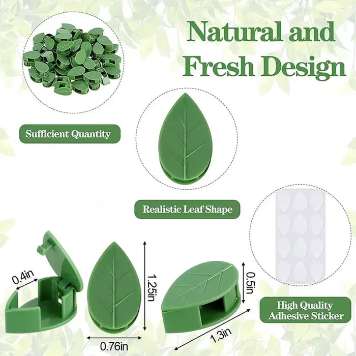 Clips muraux invisibles pour plantes grimpantes, 10-100x, autocollant acrylique, crochet auto-adhési