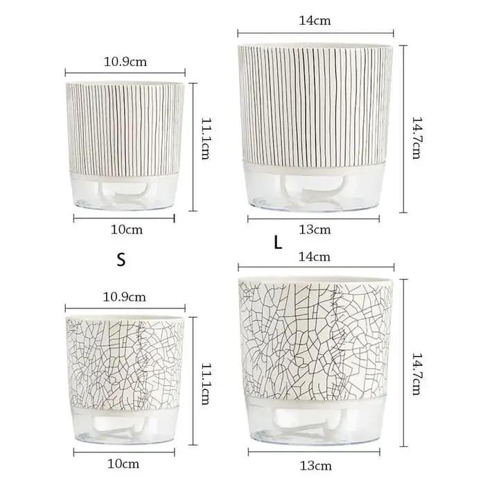Pot de plantes transparent auto-arrosant, plantes vertes, décoration de bonsaï pour la maison, pot à fleurs paresseux avec réservoir d'eau, fournitures de jardinage
