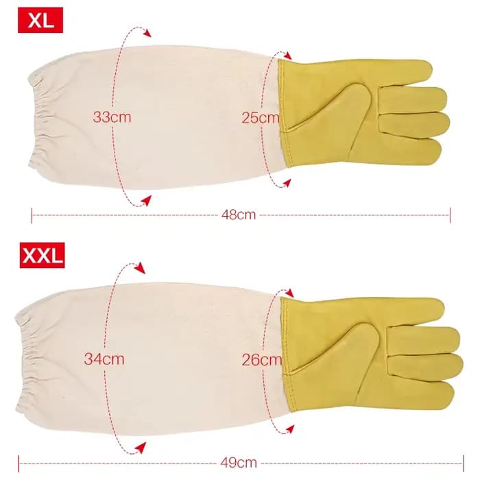 Gants d'apiculture anti-piqûres d'abeilles, manches de protection respirantes en maille longue, gant