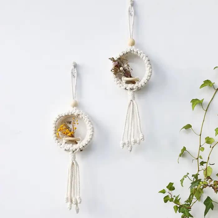 Porte-plante à Air en macramé, tenture murale, décor Boho, Pot de fleur, Pots de jardin de ferme, jardinières, décoration de balcon, cadeau