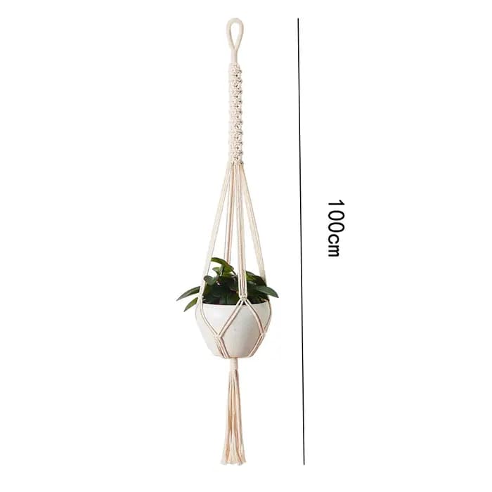 Paniers de suspension pour plantes en macramé