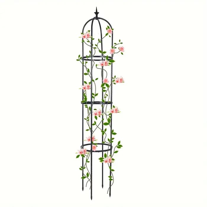 Support de grimpement en métal antirouille pour plantes en pot