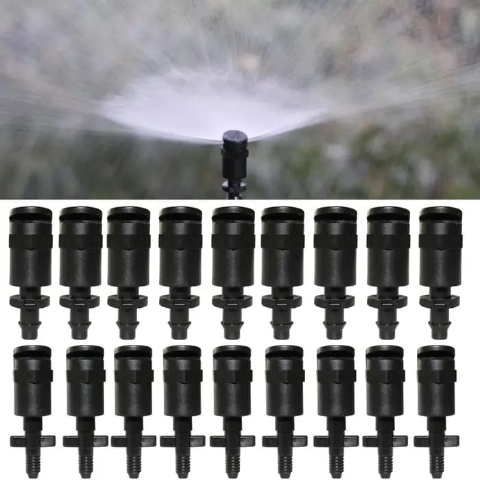 Arroseurs à buse de réfraction à 180 degrés, avec connecteurs barbelés à vis de 1/4 pouces ou 4/7mm,