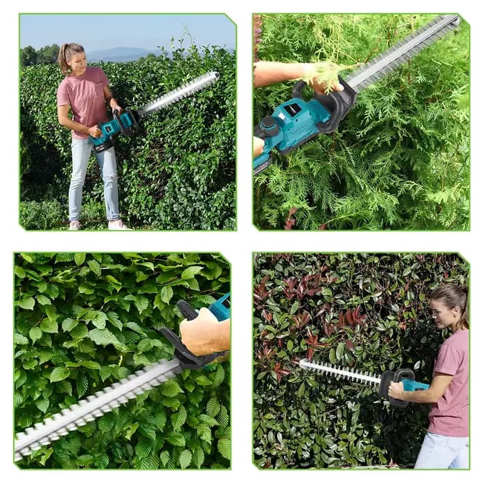 NEWBENY 530MM 3000 tr/min taille-haie électrique 180 ° Outil de jardin de sécateur de haie de tondeuse à gazon d'angle