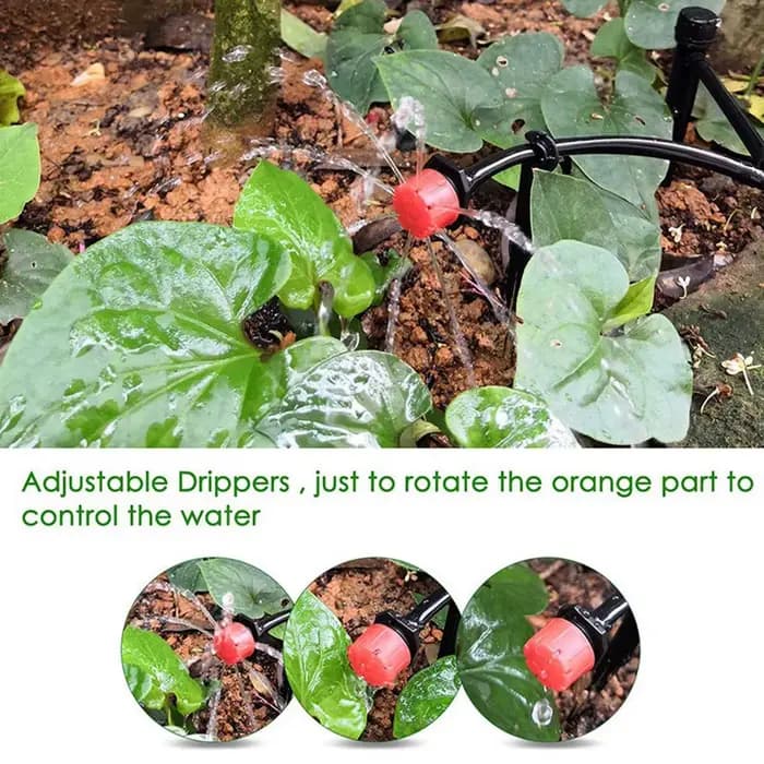 Goutteur d'irrigation réglable pour système d'arrosage, 100 pièces, 8 trous