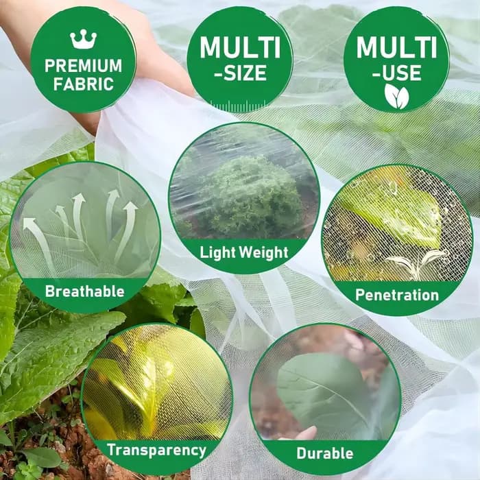 Filet de Protection contre les insectes pour plantes de jardin, filet de couverture pour légumes, fl