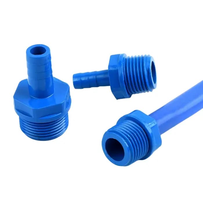 Connecteurs à filetage mâle pagode en PVC bleu, 1/2 "3/4'' à 8 ~ 16mm, connecteur de tuyau d'eau pou