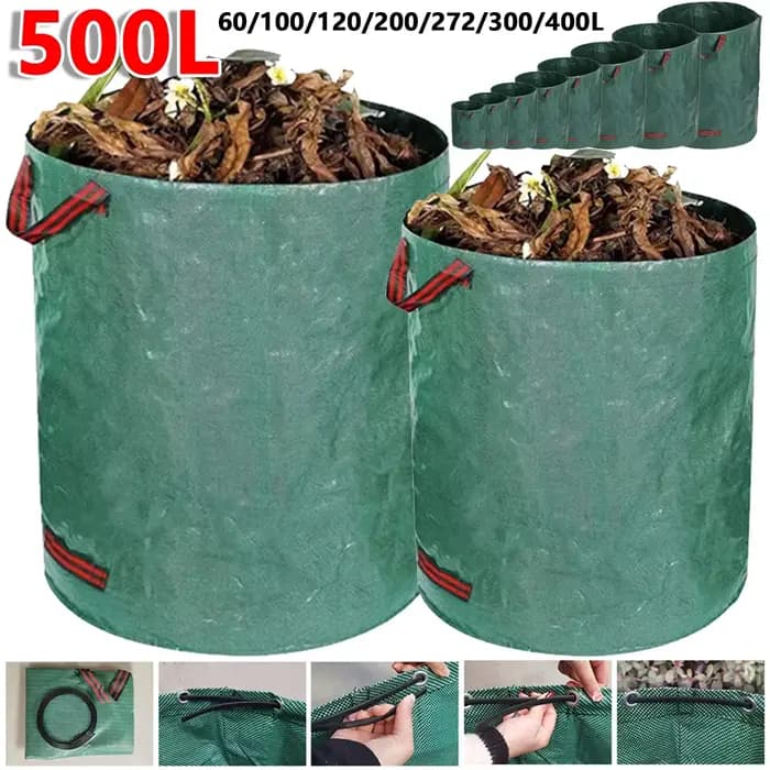 Sac de déchets de jardin, sac de jardin de grande capacité, sac de rangement de feuilles étanche réu