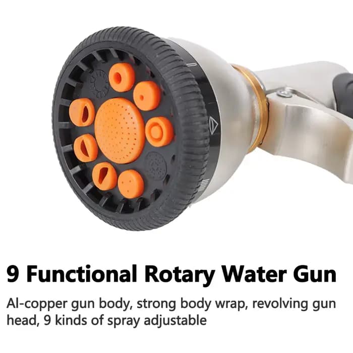 Outil d'irrigation lave-auto pistolet de pulvérisation d'eau rotatif arrosage de jardin saupoudrer c