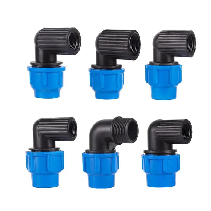 Connecteur rapide de tuyau PE 20/25/32mm, coude réduisant le Joint de tuyau d'eau, filetage femelle