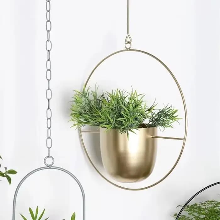 Pot de plantes en fer moderne, seau suspendu avec crochet, Pot de fleur suspendu, panier suspendu, d