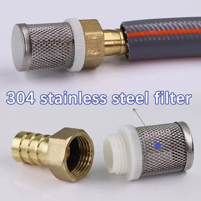 Adaptateur de tuyau pagode en laiton, 6-19mm, 1 pièce, filtre d'écran en acier inoxydable 304, préfi