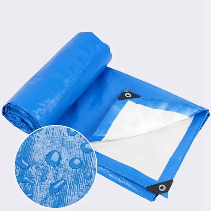 TarLII-Couverture en PE Bleu et Blanc pour Meubles de Jardin, Fleur, Étanche, Grill, Tente, Pet Hous