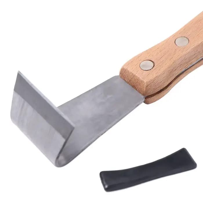 Grattoir à écorce d'arbre spécial, outil multifonctionnel et durable pour enlever l'écorce, manche en bois, écorceur lisse pour patio, pelouse, jardin