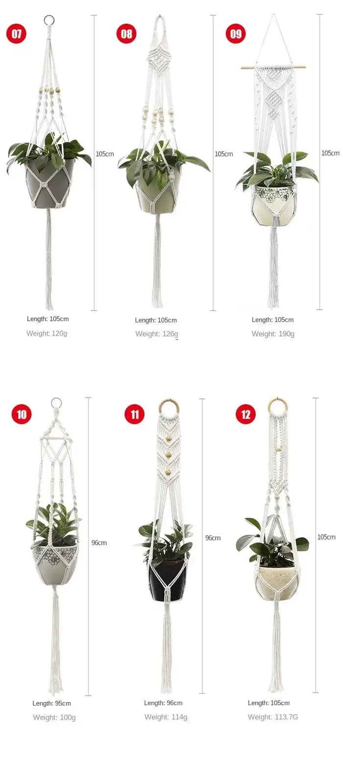 ConfronPlant-Cintre de plante en macramé fait à la main, pot de fleur, jardinière, cintre, décor mur