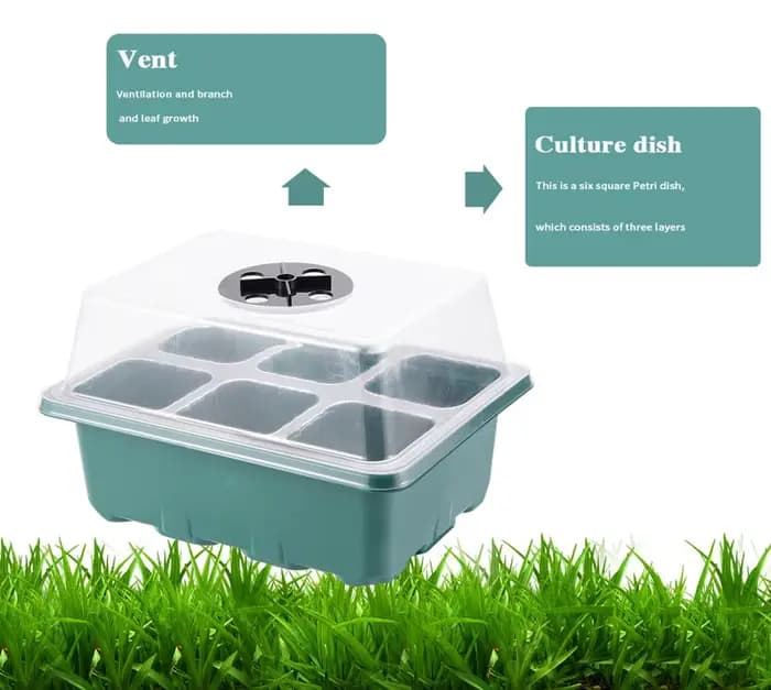 Boîte de Germination respirante à 6 cellules, Mini serre, jardinière pour pépinière, légumes, fleurs