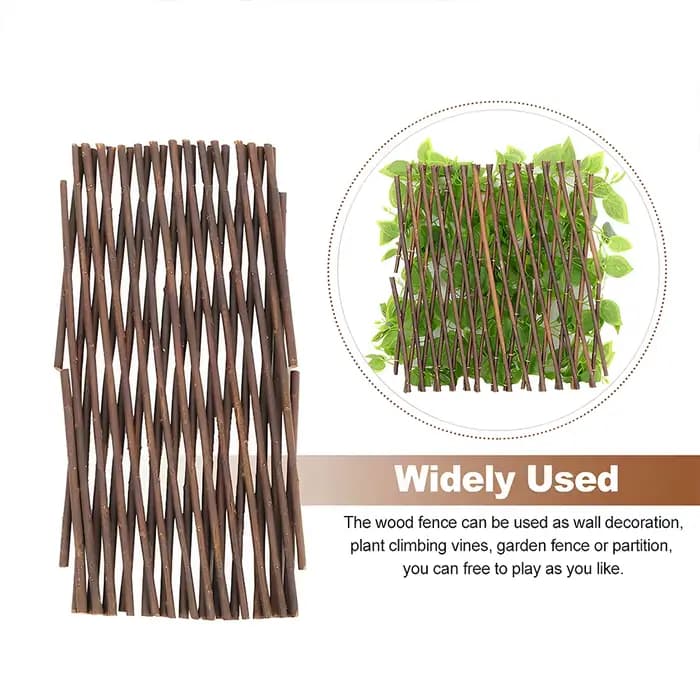 Écran de confidentialité en treillis extensible pour jardin, clôture en bois, plantes grimpantes, Su
