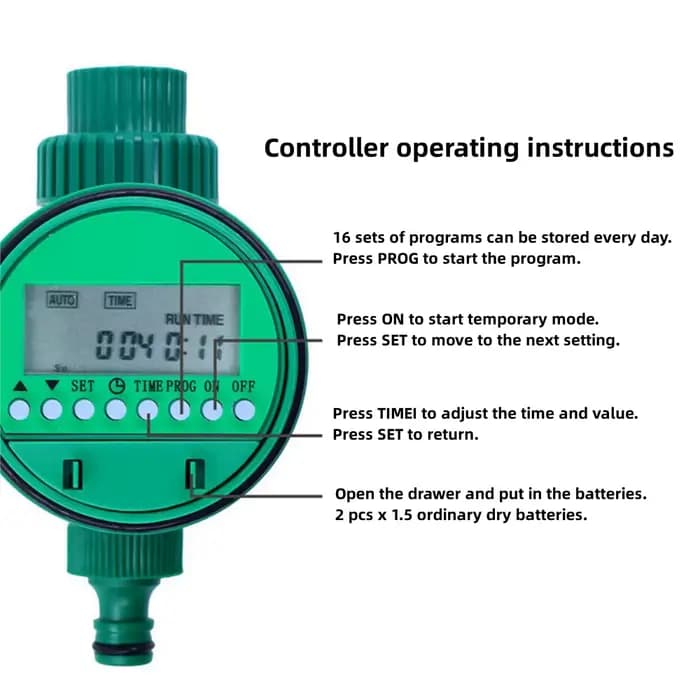 Minuterie d'eau automatique à écran LCD, dispositif de contrôle d'irrigation de jardin, contrôleur d