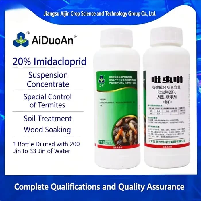 Imidaclopride 20% SC, produits anti-termites non répulsifs