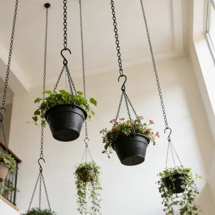 Chaîne de suspension réglable pour panier, pot de fleurs de jardin, cage à oiseaux, support de plant