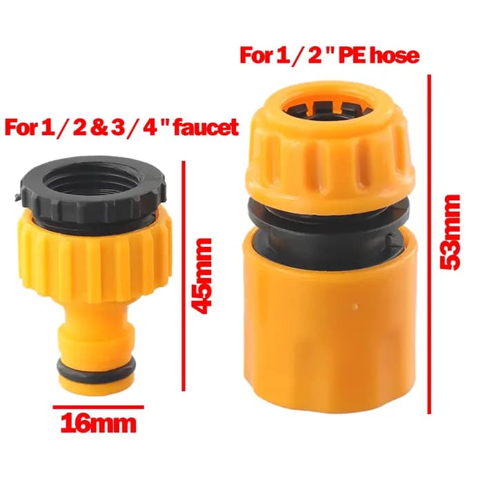 Adaptateur fileté pour tuyau d'eau, connecteur rapide, robinet d'eau Graden, 3/4 pouces, 1/2 pouces,