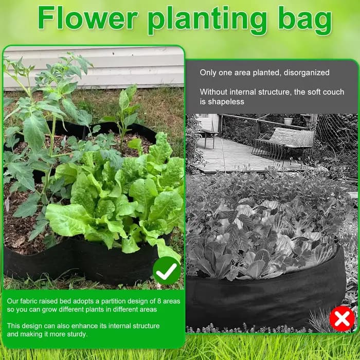 Sac de plantation de jardin avec conception multi-grille
