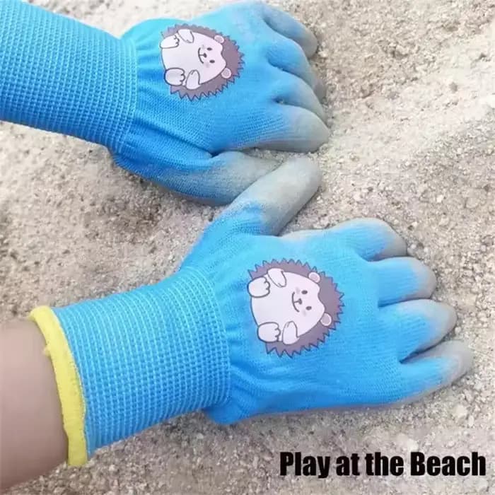 Gants de travail de jardin imperméables et durables pour enfants