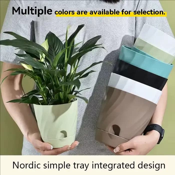 Pots de fleurs en plastique pour balcon, simples et respirants, plantation haut de gamme, maison