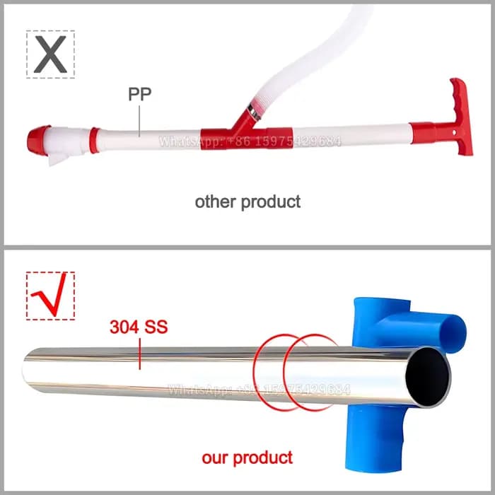 Applicateur d'engrais en acier inoxydable