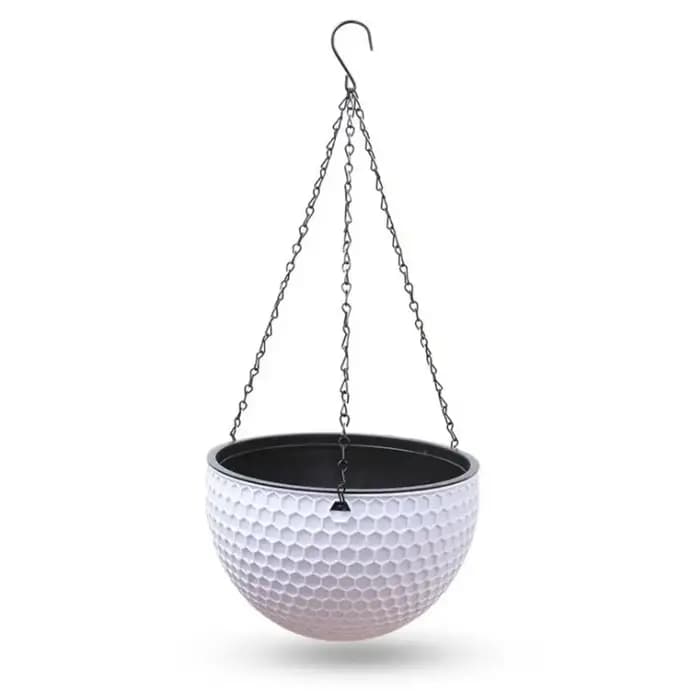 Nouveau Pot de fleur de tissage d'imitation en plastique suspendu Pot