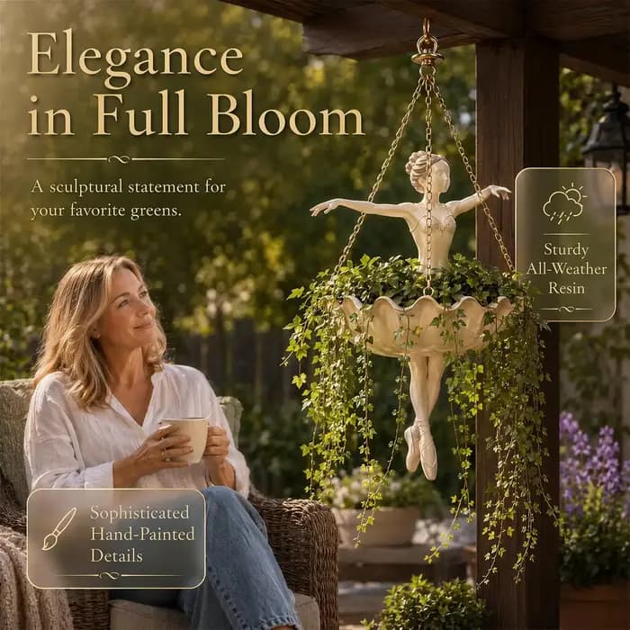 Pot de fleurs oscillant en résine, conteneur pour plantes d'intérieur, ornement, pot de culture pour plantes suspendues pour salon, salle à manger, balcon, café