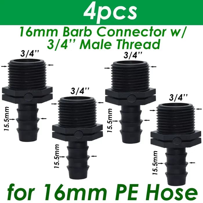 SPRYCLE – connecteur à filetage mâle femelle 1/2 "3/4", 4 pièces, pour barbe 16mm 20mm 25mm, adaptat