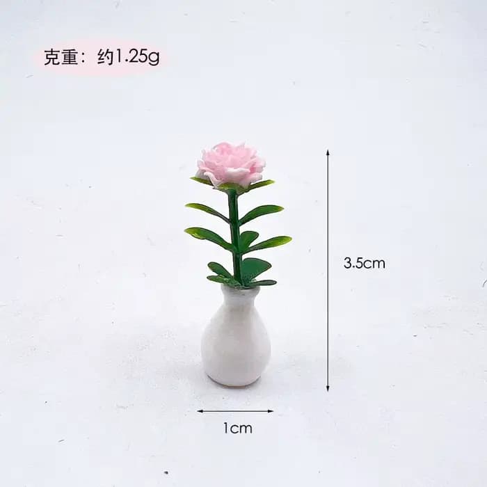 Mini vase pot de fleurs avec modèle de fleur décoratif